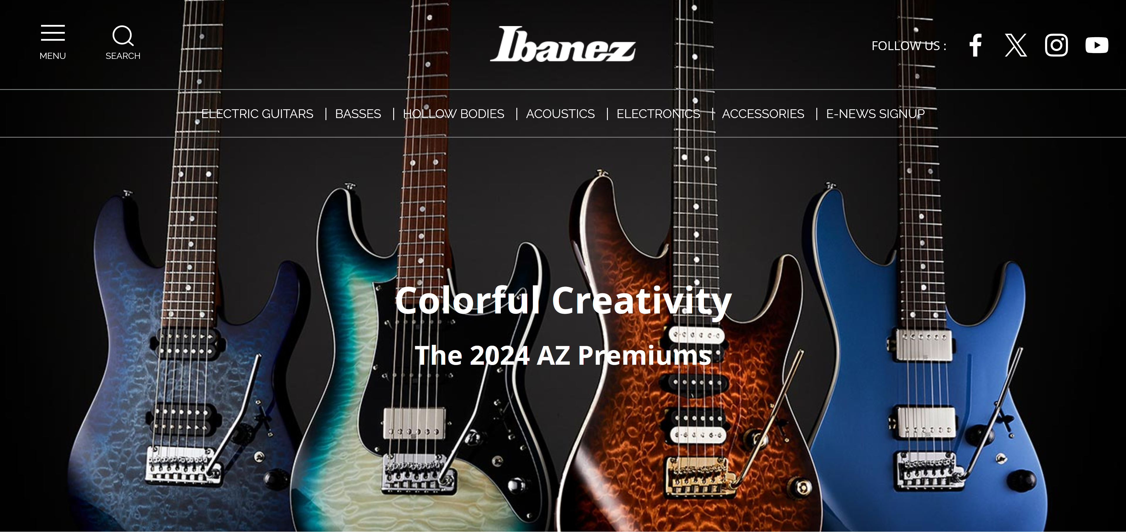 The Ibanez Guitars website, because I really like this brand